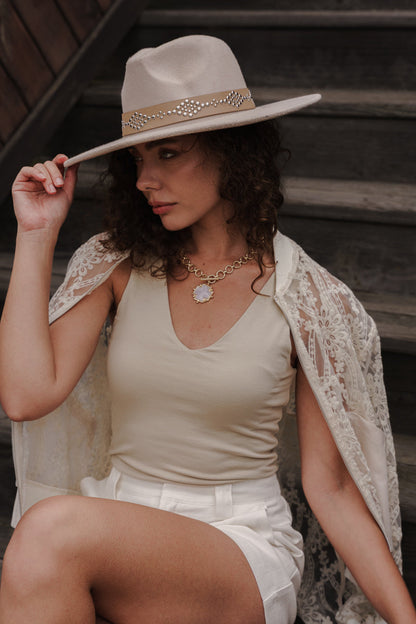 Willow Sleeveless Tank Top Beige