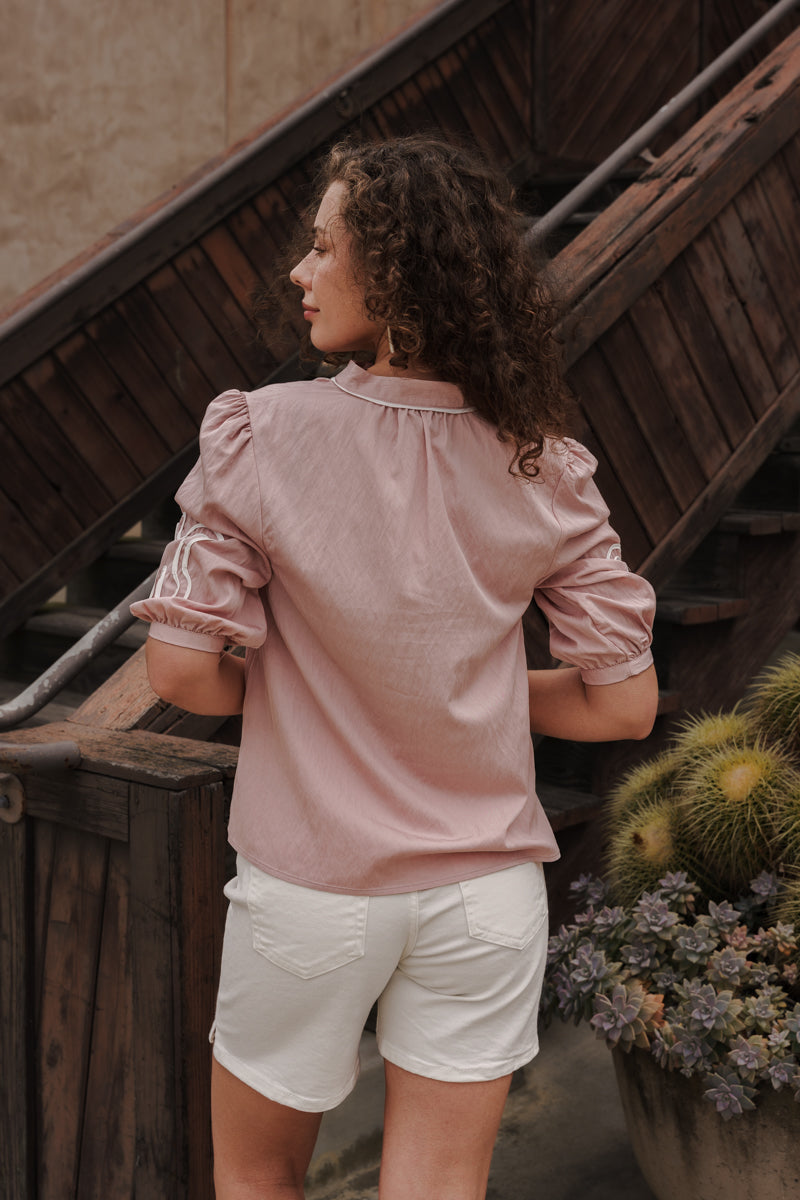Velora High Rise Denim Shorts White