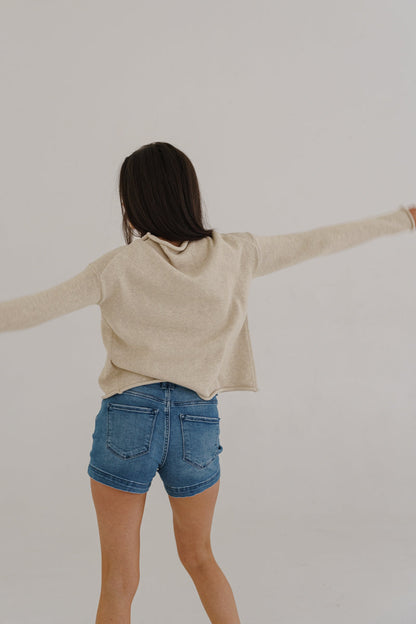 Michelle Long Sleeve Button Down Knit Cardigan Oatmeal