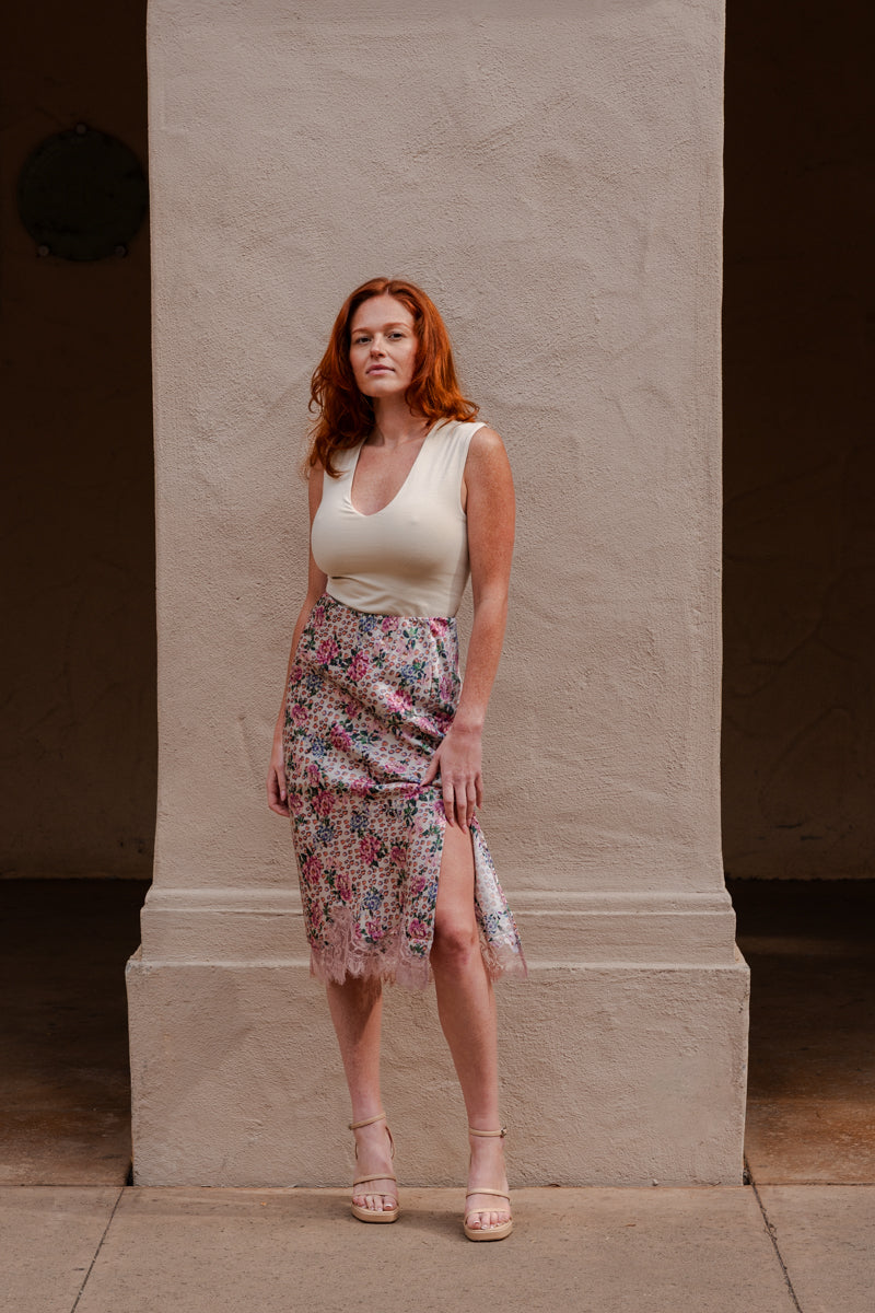 Willow Sleeveless Tank Top Beige