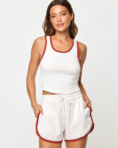 Ash Tank - Cream Fig Poppy