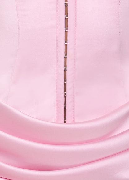 Accidentally In Love Satin Mini Dress - Pink