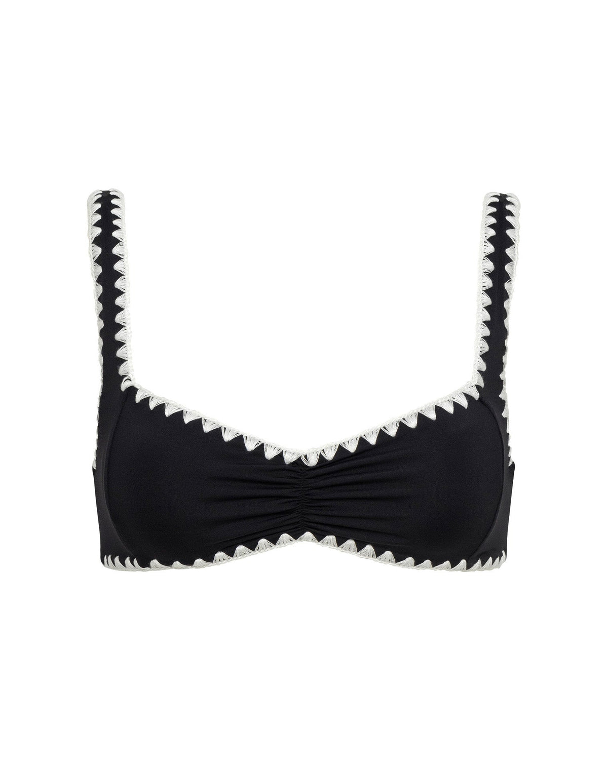 Effie Bikini Top - Black-Cream