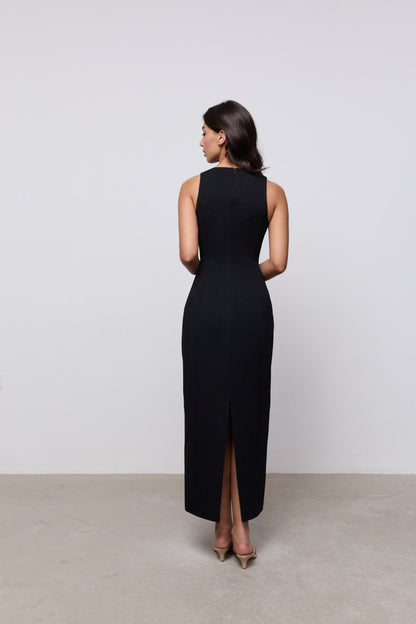 Cotton Mix Midi Dress