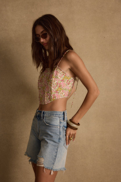 Bay View Floral Corset Top