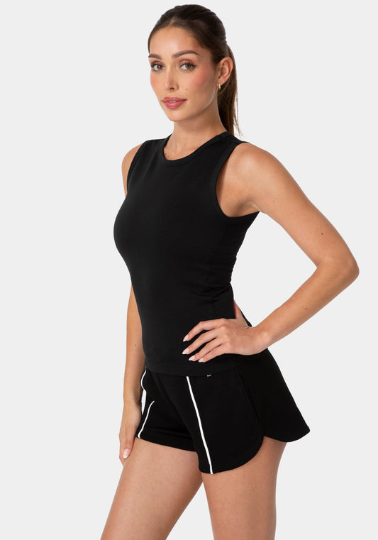 Double Front Seamless Tank With Foil Logo