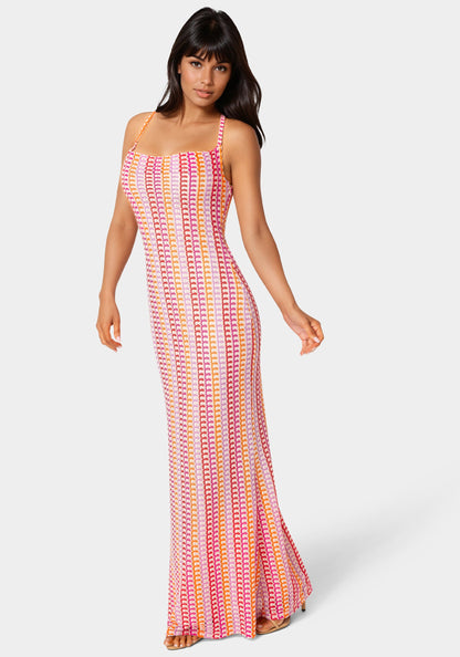 Printed Bodycon Maxi Dress
