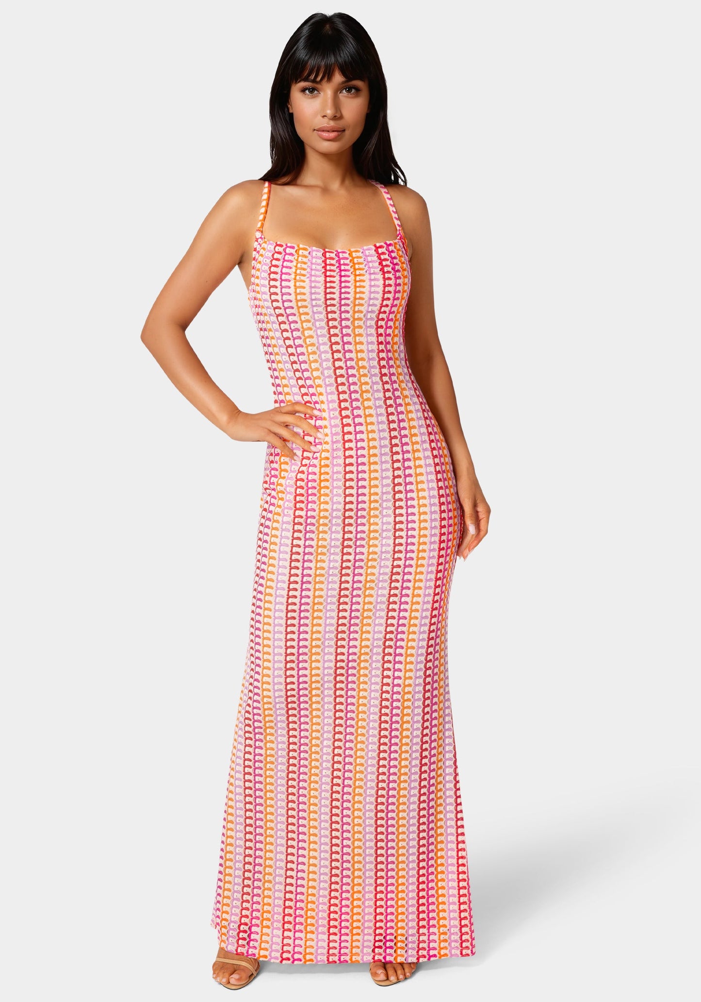 Printed Bodycon Maxi Dress