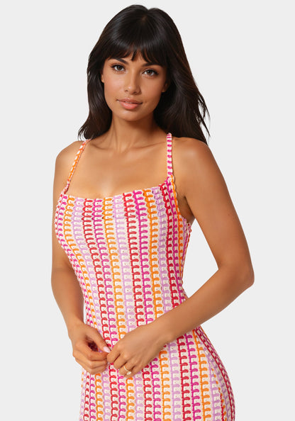 Printed Bodycon Maxi Dress