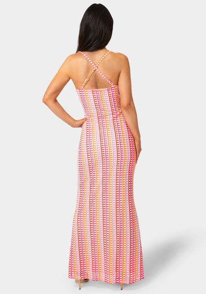 Printed Bodycon Maxi Dress
