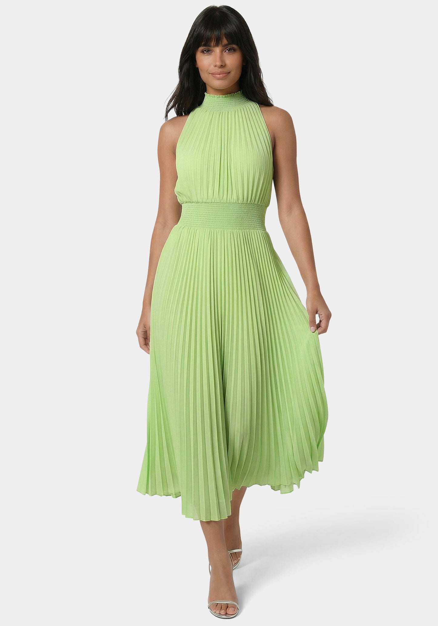 Sleeveless Pleated Dress