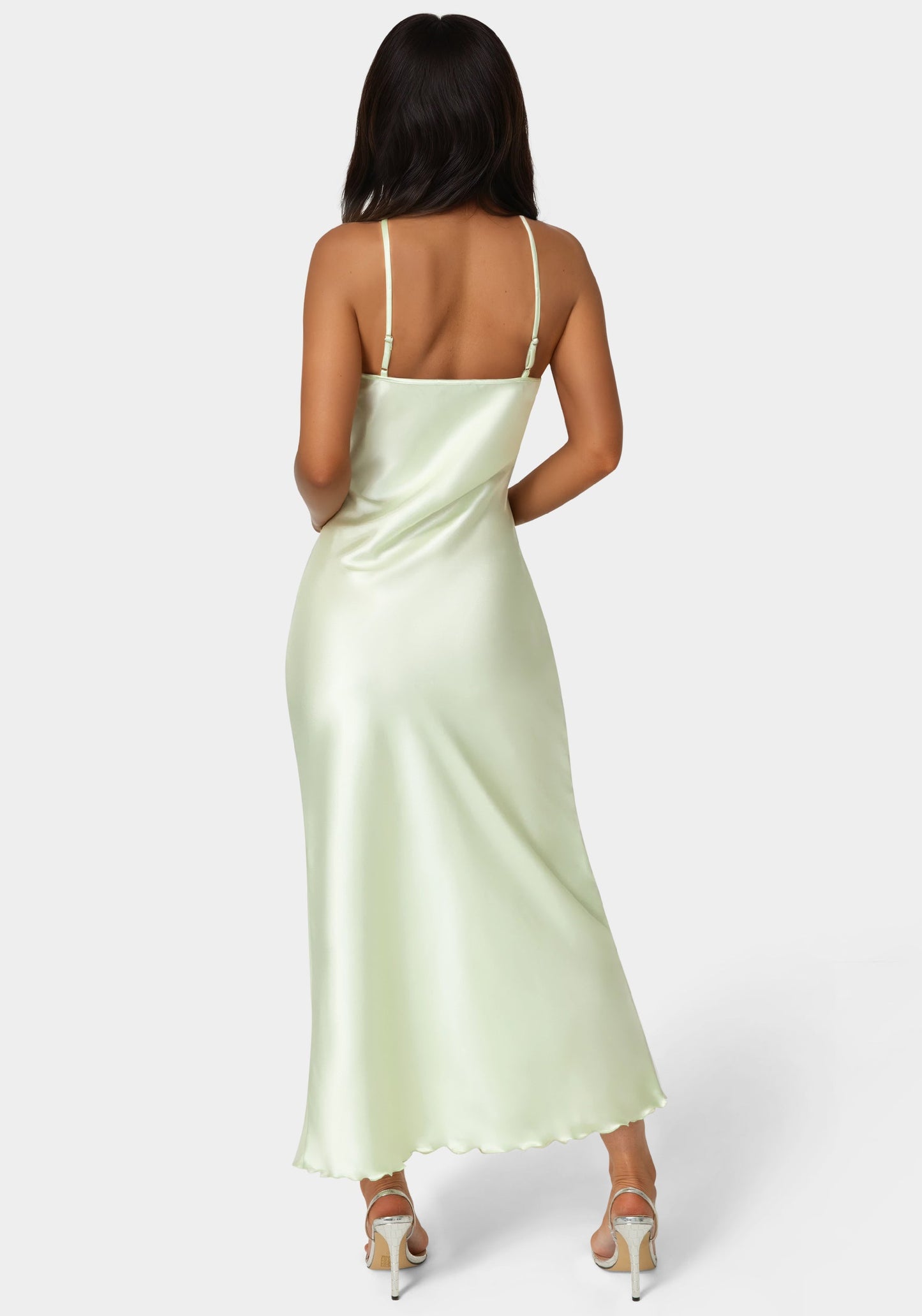 Halter Neck Satin Gown