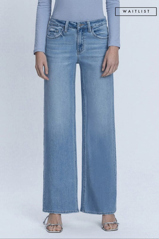 Waitlist 8/15 • Romilly Mid Rise Wide Leg Jeans Medium Wash