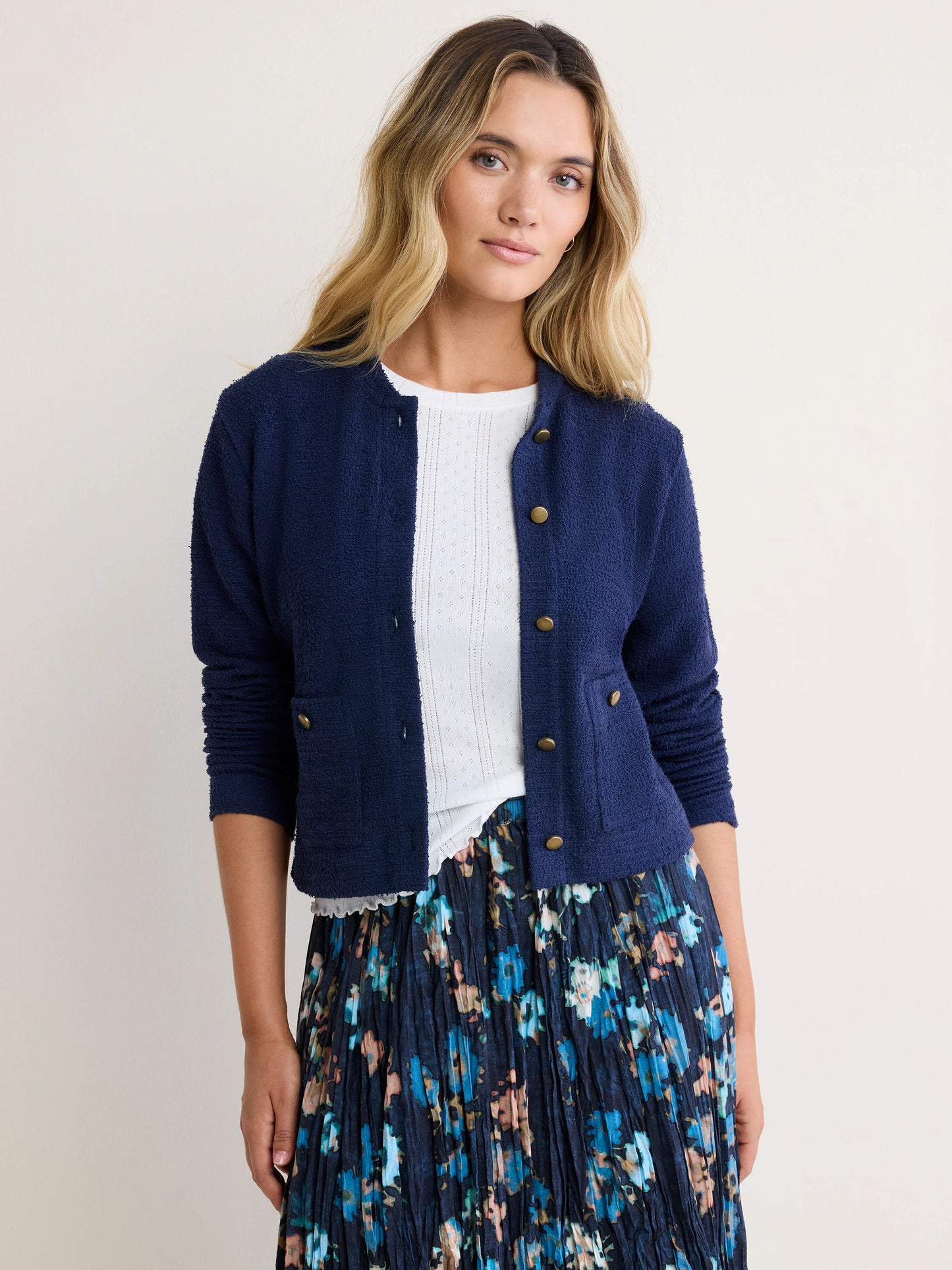 nz by NIC+ZOE Textured Knit Bomber Jacket