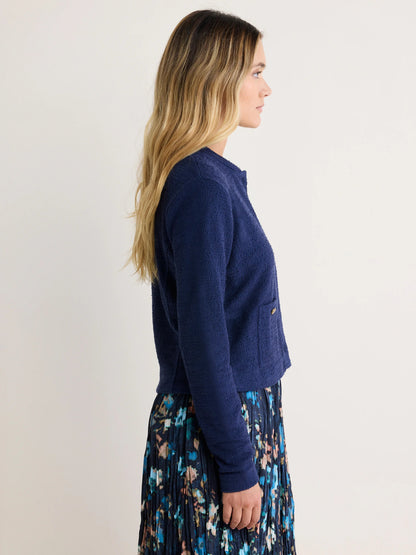 nz by NIC+ZOE Textured Knit Bomber Jacket