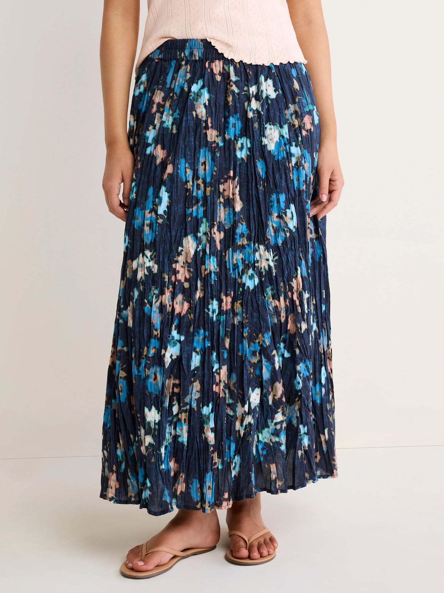 nz by NIC+ZOE Glowy Floral Cotton Crinkle Skirt