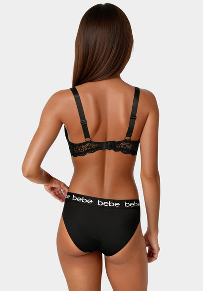 MEGA PUSH UP Lace Bra with Bebe Rhinestone Detail