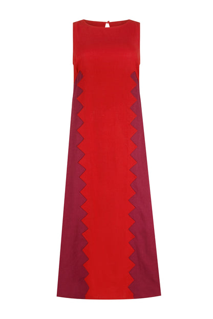 Binnie Dress In Foxglove Rosa