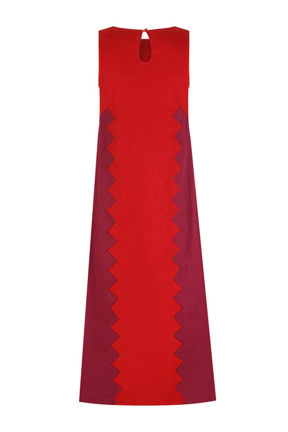 Binnie Dress In Foxglove Rosa