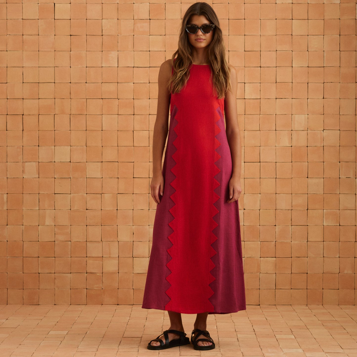 Binnie Dress In Foxglove Rosa