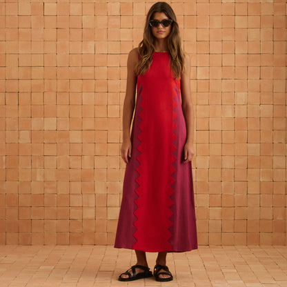 Binnie Dress In Foxglove Rosa