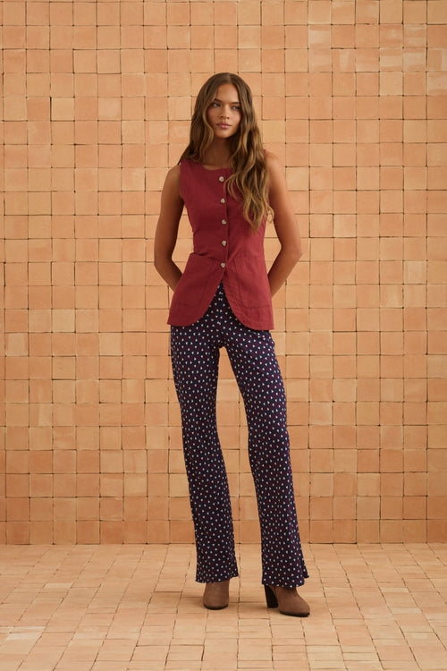 Briar Top In Sangria
