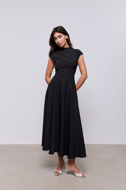 Cap Sleeve Midi Dress