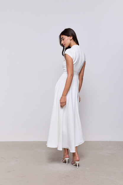 Cap Sleeve Midi Dress