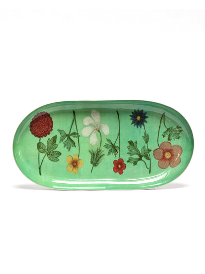 Roomytown Festival Of Flowers Oval Tray