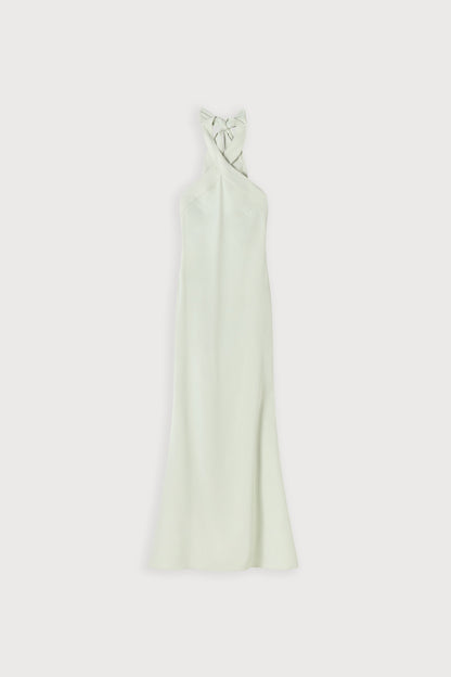 Cross Halter Neck Maxi Dress