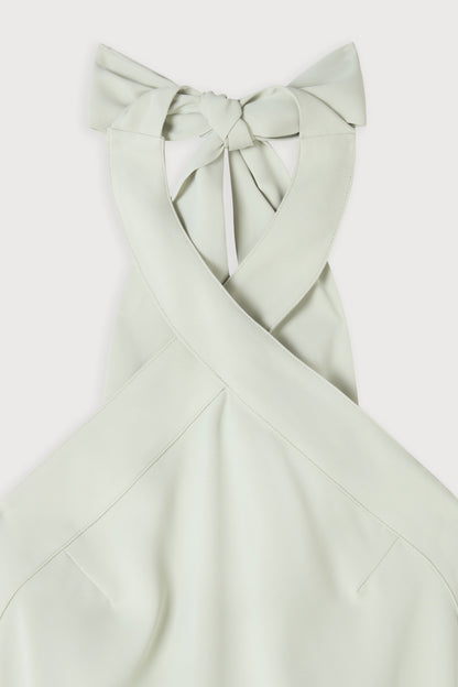 Cross Halter Neck Maxi Dress