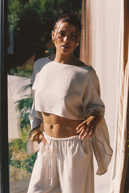 Clear Breeze Natural Linen Top