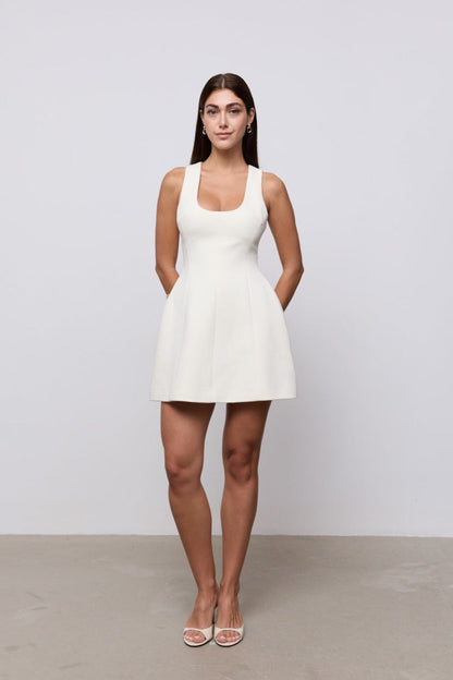 Cotton Mix Volume Mini Dress