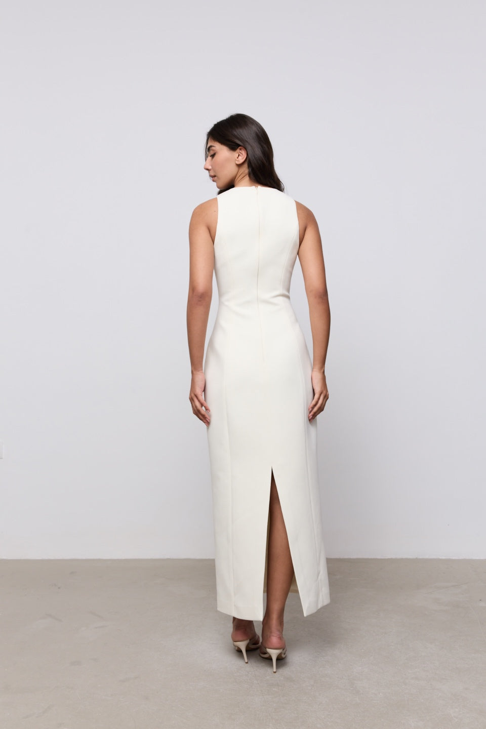 Cotton Mix Midi Dress