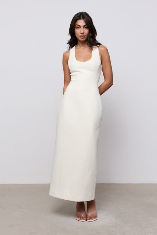 Cotton Mix Midi Dress