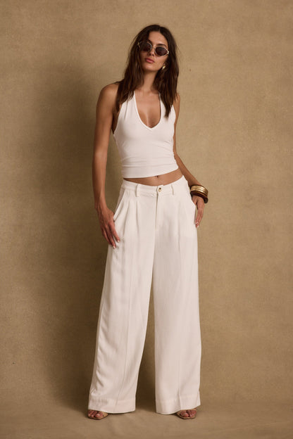 Diane White Linen Trouser