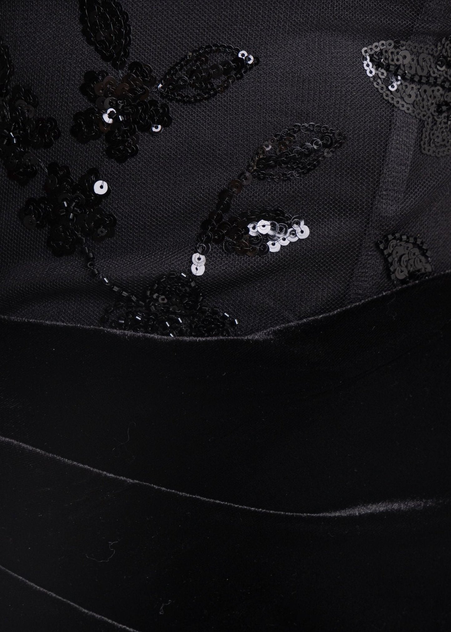 Dark Temptation Velvet Drape Mini Dress - Black