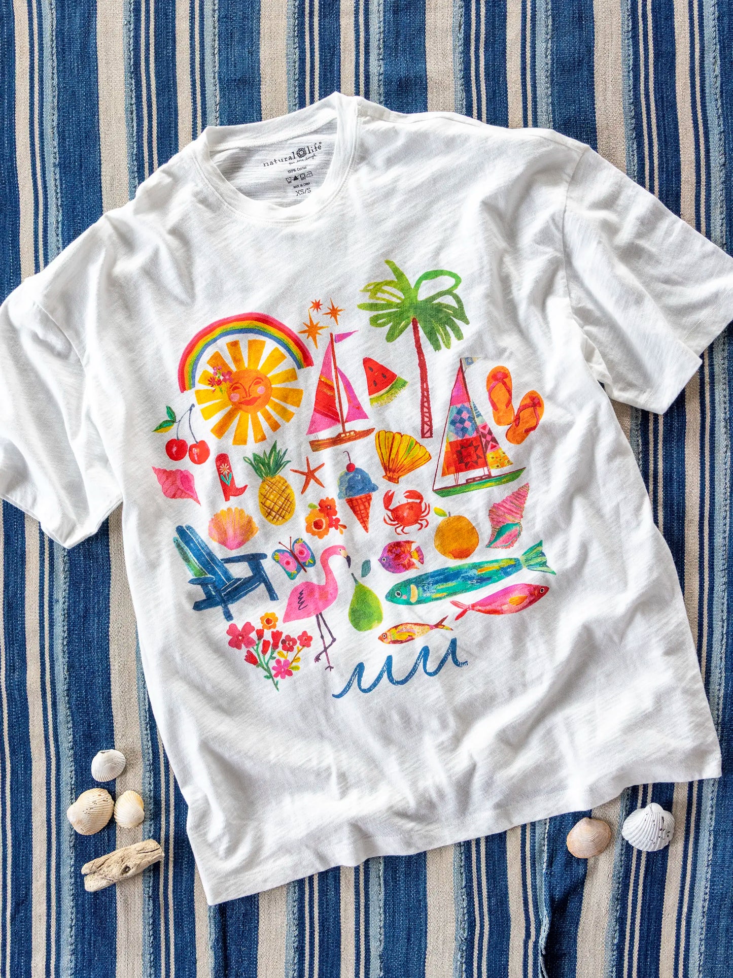 Life Is A Canvas Cotton Tee - Summer Icons