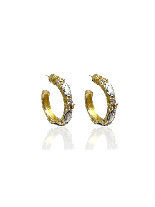 Tat2 Designs 1" Gold Alma Hoop Earrings