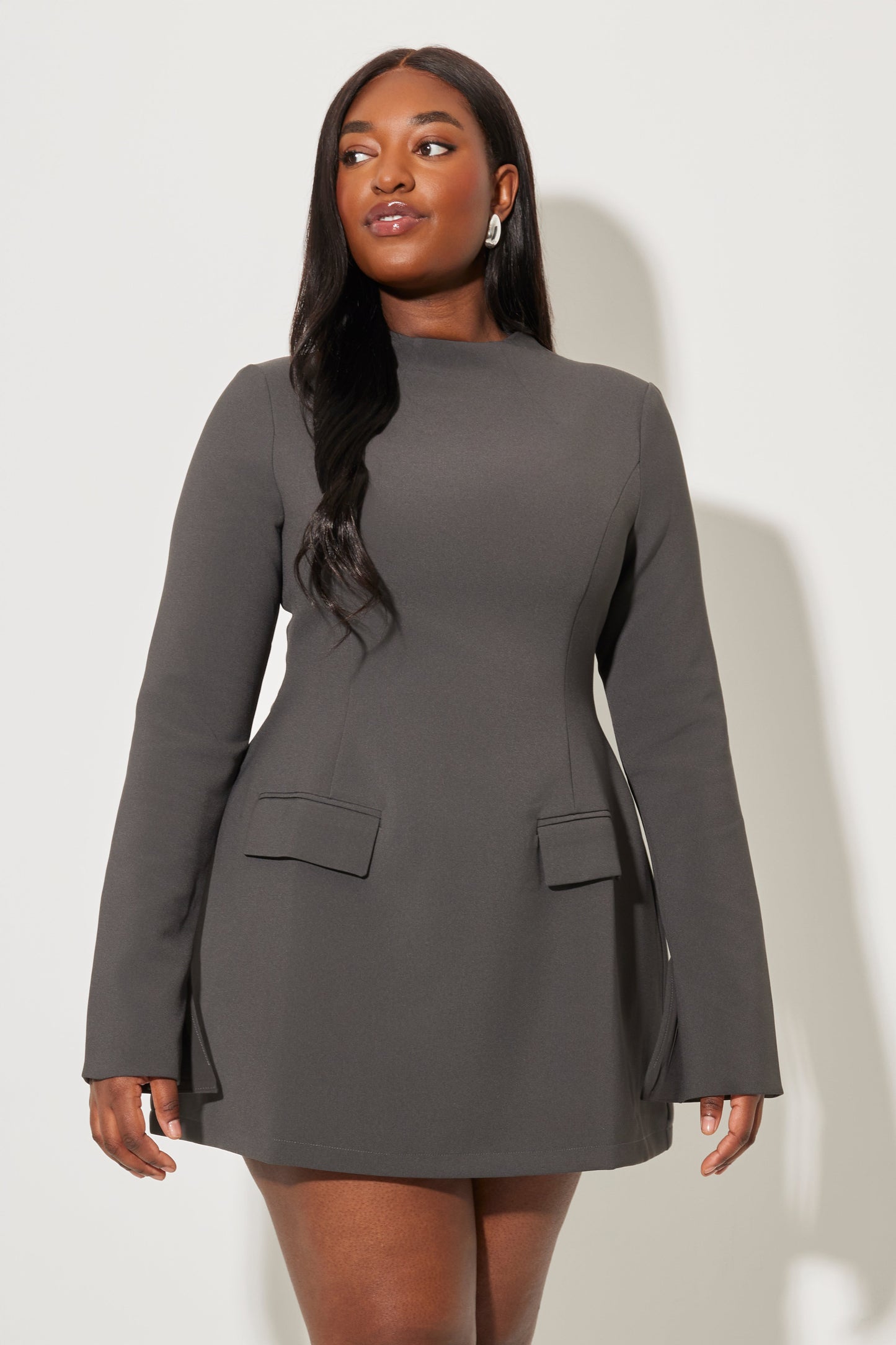 Split Sleeve Mini Dress