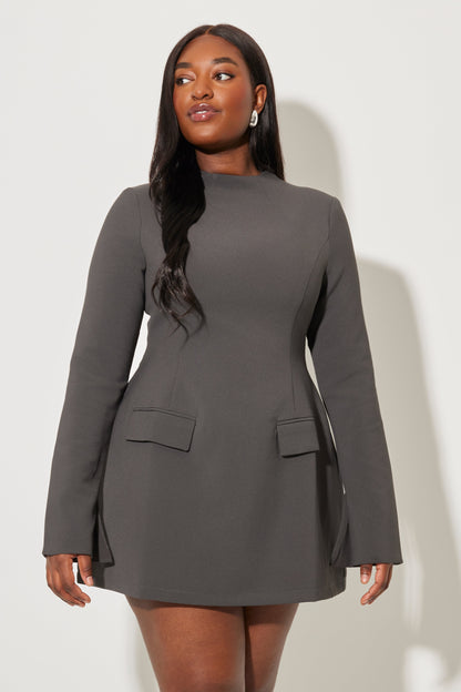 Split Sleeve Mini Dress