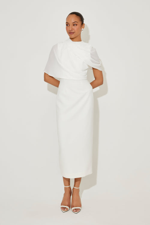Gathered Midi Dress
