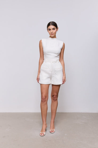 Bouclé Sleeveless Top
