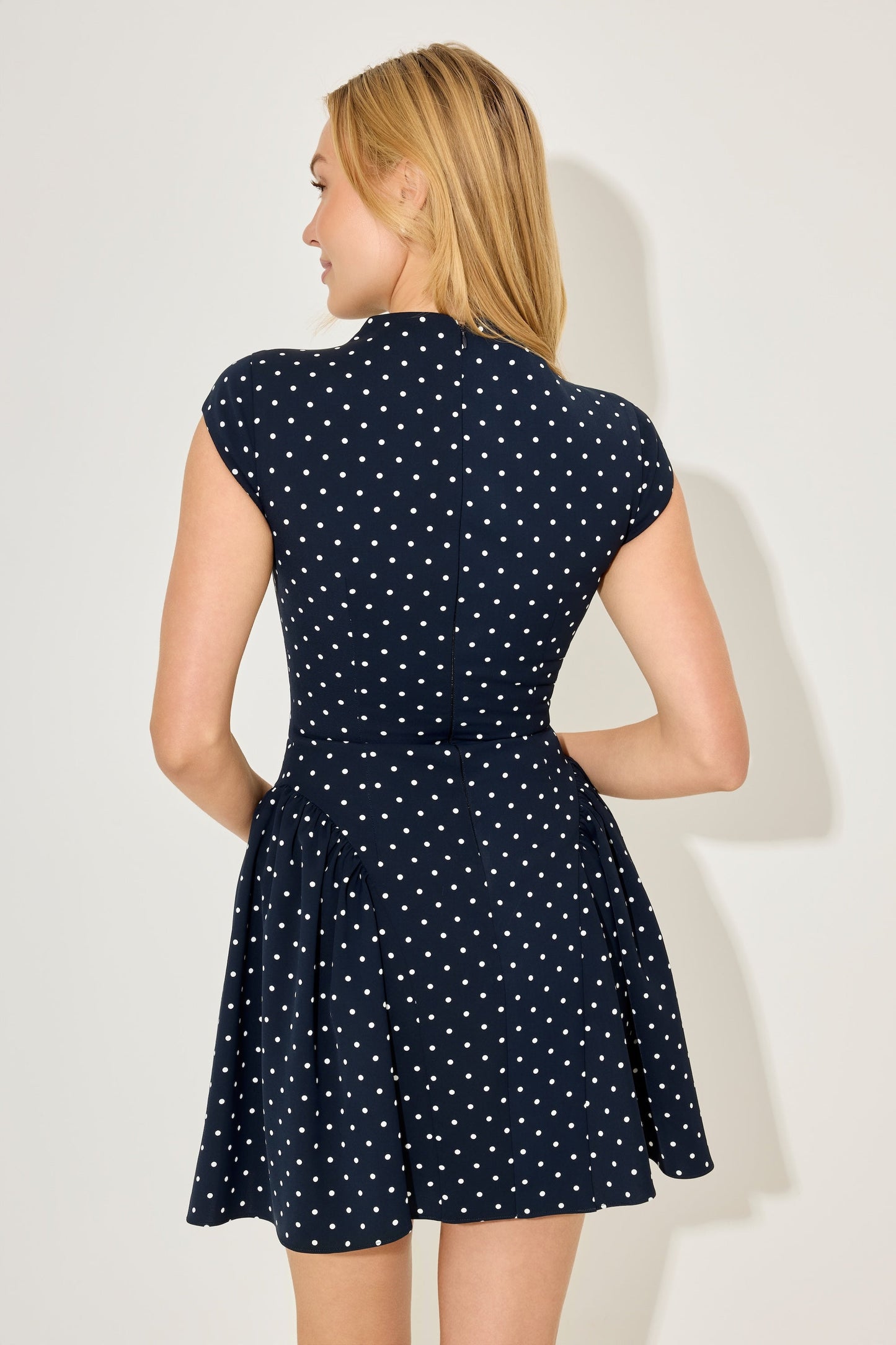 Cap Sleeve Gathered Mini Dress
