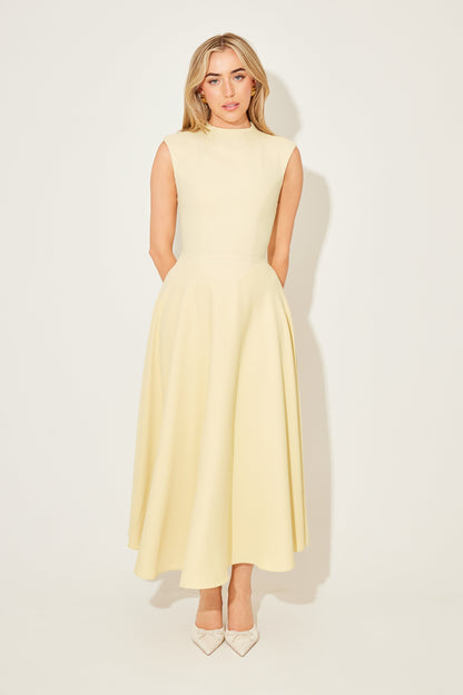 High Waist Midi Dress