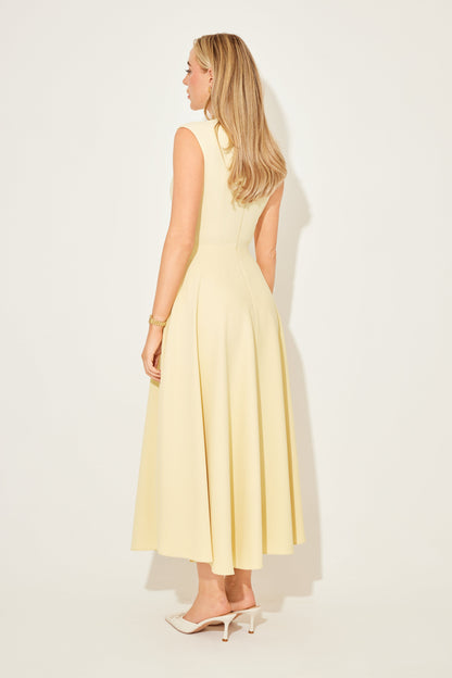 High Waist Midi Dress
