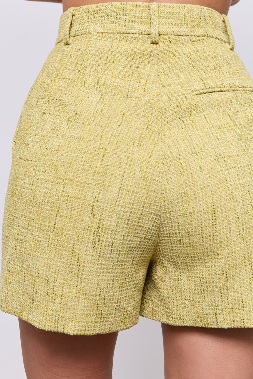 Cotton Mix Bouclé Shorts