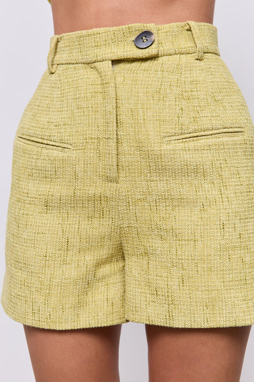 Cotton Mix Bouclé Shorts