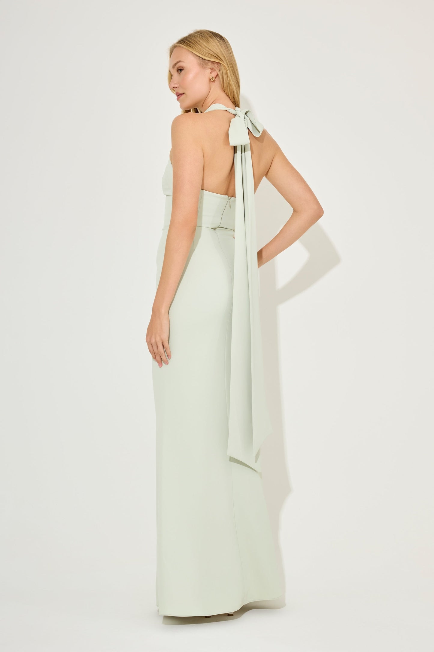 Cross Halter Neck Maxi Dress
