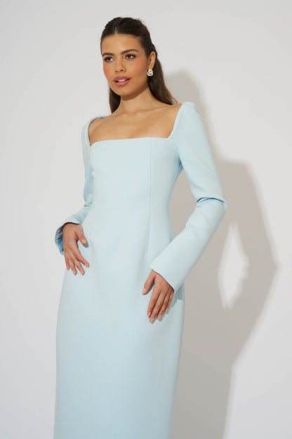 Framed Neckline Maxi Dress